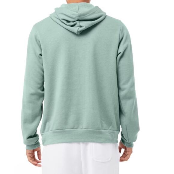 Dusty Blue Sponge Fleece Hoodie – Unisex Pullover Sweatshirt Sz XL - Picture 3 of 5